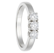 Anello - 18 carati Oro bianco - 0.54ct. tw. Diamante (Naturale)