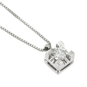 Collana con Ciondolo in Oro bianco 18 carati- Diamante