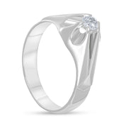 Anello - 18 carati Oro bianco - 0.25ct. tw. Diamante (Naturale)