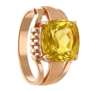 Anello - 18 carati Oro rosa - 3.00ct. tw. Topazio