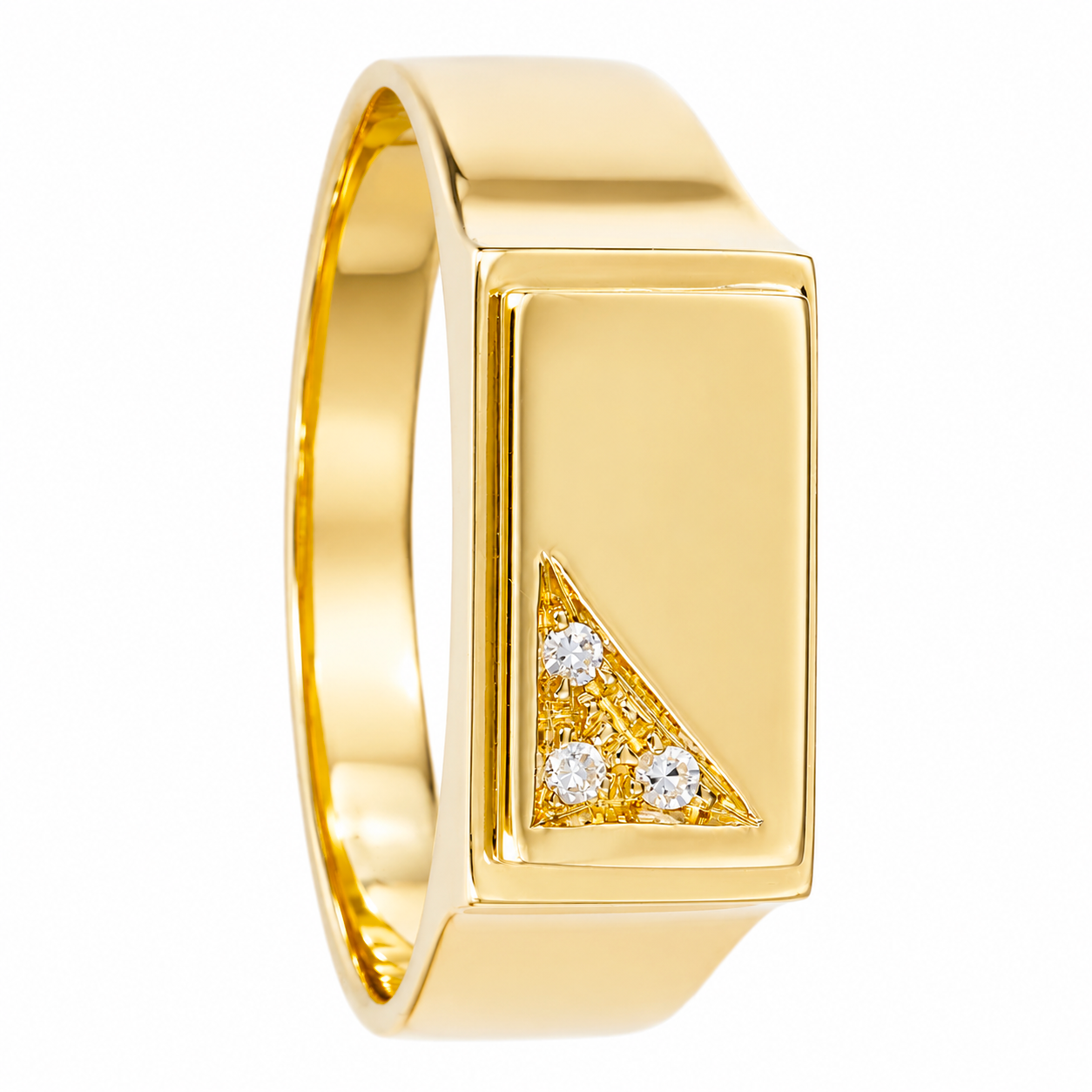 Anello - 18 carati Oro giallo - 0.06ct. tw. Diamante (Naturale) - Made in Italy - Handmade