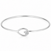 Bracciale - 18 carati Oro bianco - 0.12ct. tw. Diamante (Naturale) - Made in Italy - Handmade