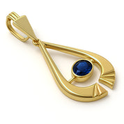 Ciondolo - 18 carati Oro giallo - 0.85ct. tw. Zaffiro