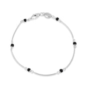 Bracciale - 18 carati Oro bianco - 0.36ct. tw. Onice