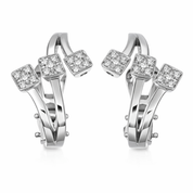 Orecchini - 18 carati Oro bianco - 0.30ct. tw. Diamante (Naturale) - Made in Italy - Handmade