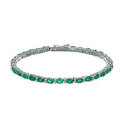 Bracciale - 18 carati Oro bianco - 6.80ct. tw. Smeraldo - Diamante