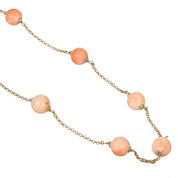 Collana - 18 carati Oro giallo - Corallo