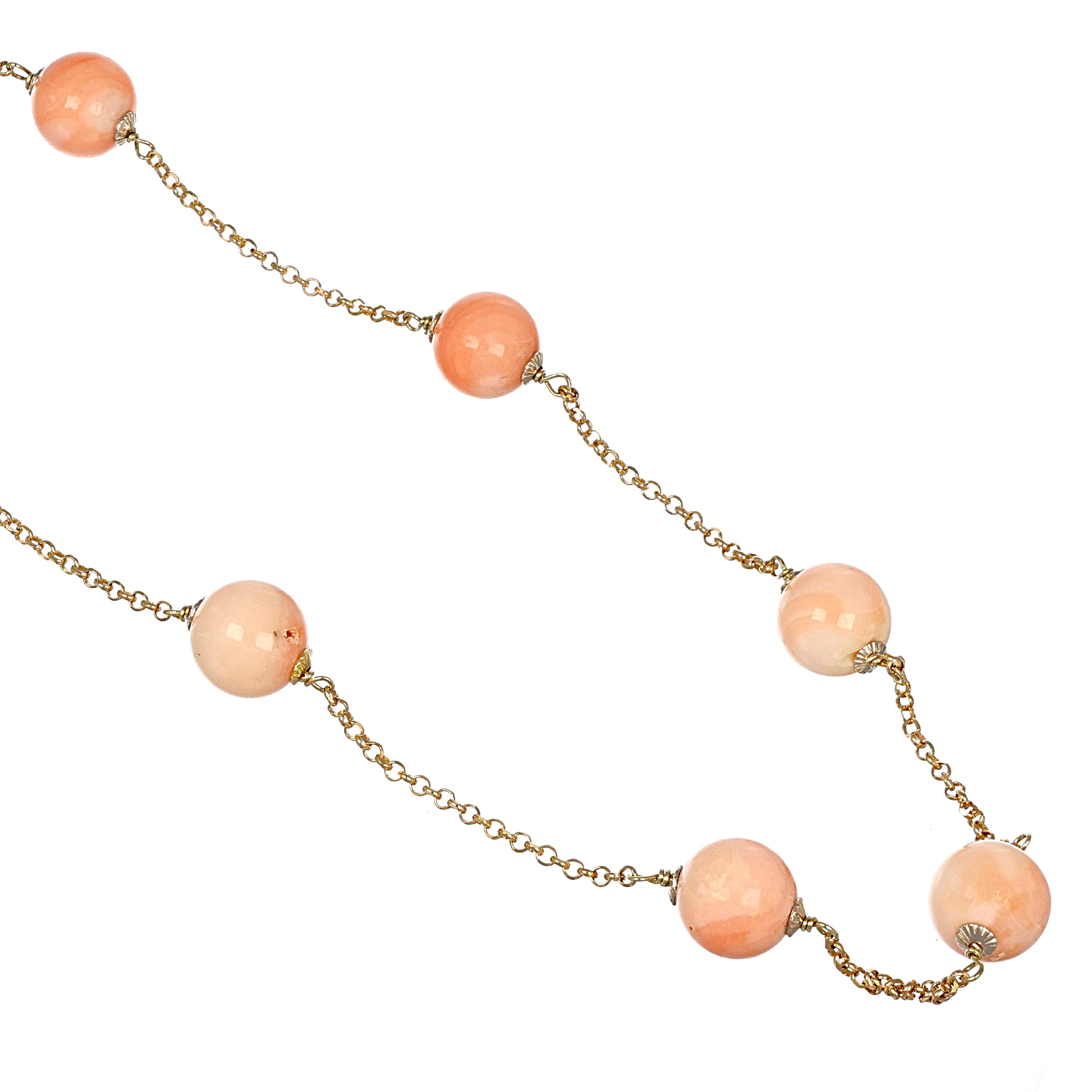 Collana - 18 carati Oro giallo - Corallo