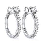 Orecchini - 18 carati Oro bianco - 0.67ct. tw. Diamante (Naturale)