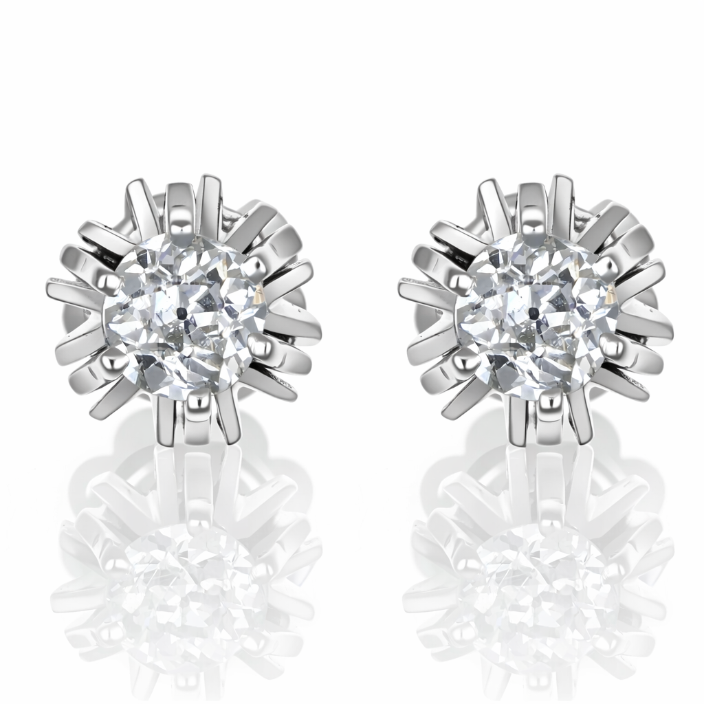 Orecchini - 18 carati Oro bianco - 0.46ct. tw. Diamante (Naturale)