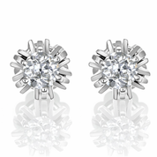 Orecchini - 18 carati Oro bianco - 0.46ct. tw. Diamante (Naturale)