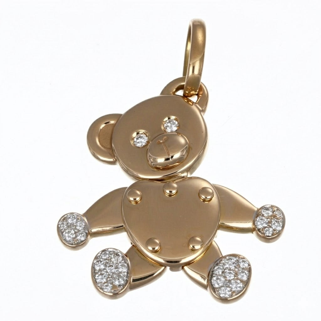Ciondolo - 18 carati Oro giallo - 0.15ct. tw. Diamante (Naturale) - Made in Italy - Handmade