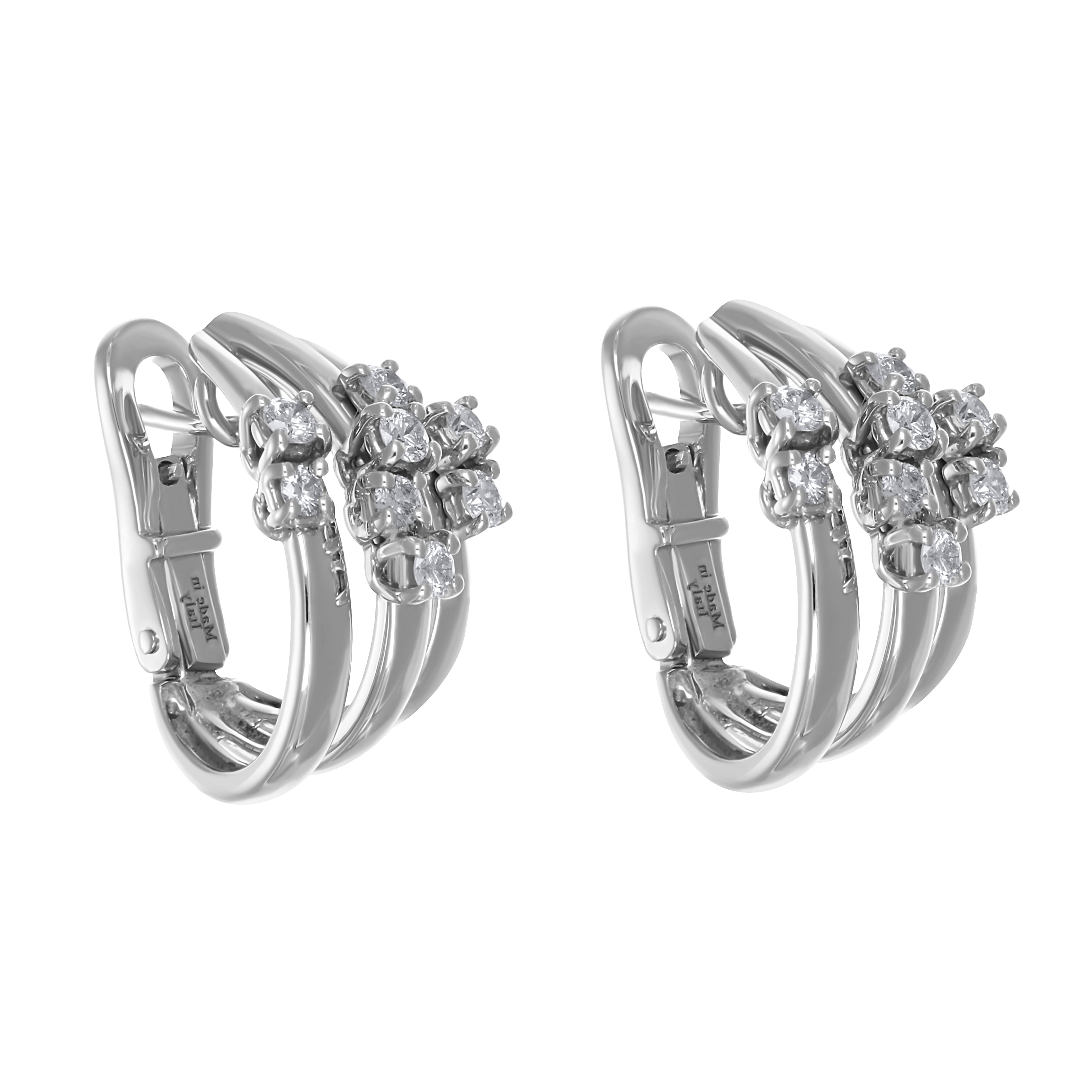 Orecchini - 18 carati Oro bianco - 0.48ct. tw. Diamante (Naturale)