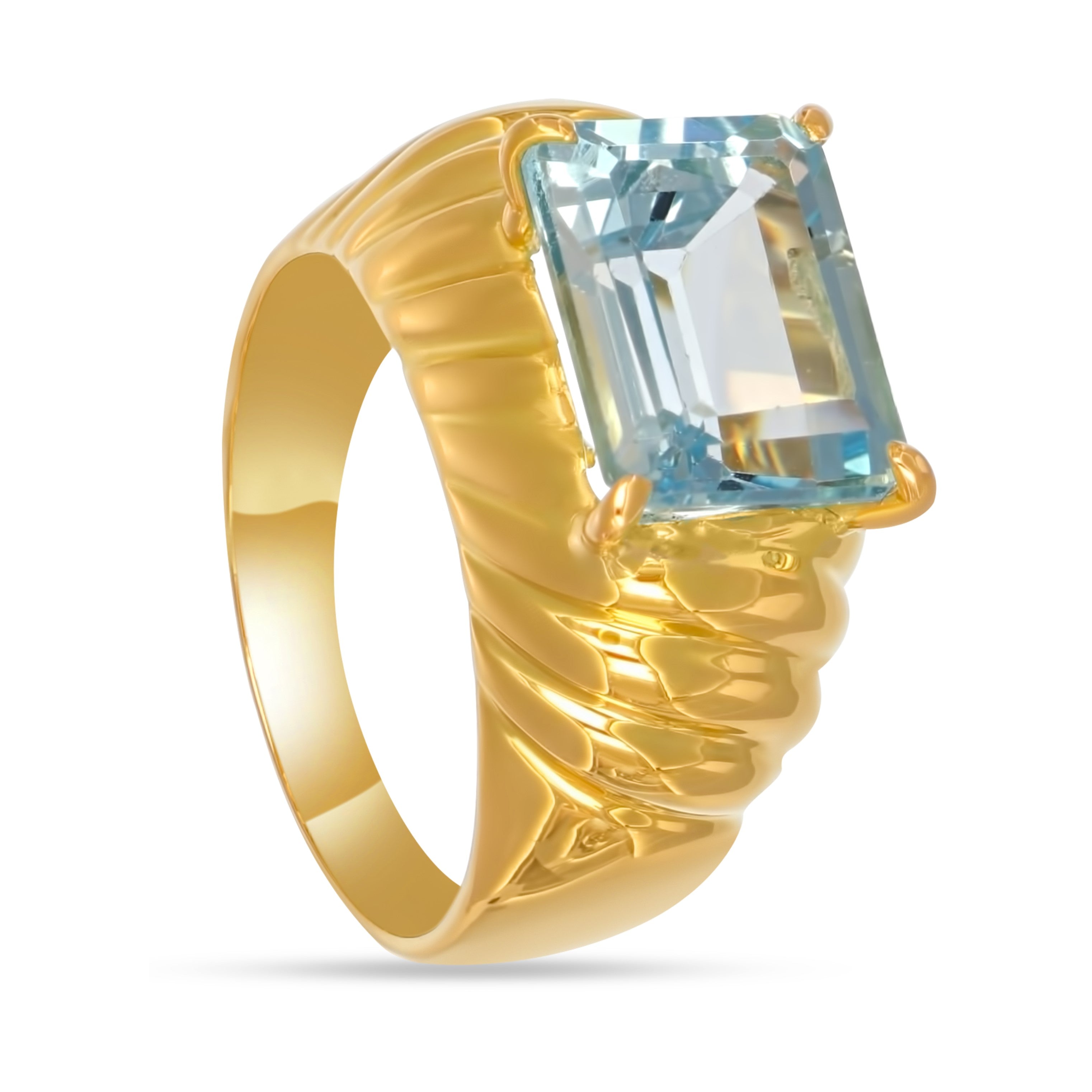 Anello - Oro giallo 18 kt - 4,75 ct. tw. Topazio