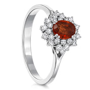 Anello - 18 carati Oro bianco - 1.39ct. tw. Tormalina - Diamante