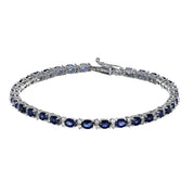 Bracciale - 18 carati Oro bianco - 7.70ct. tw. Zaffiro - Diamante