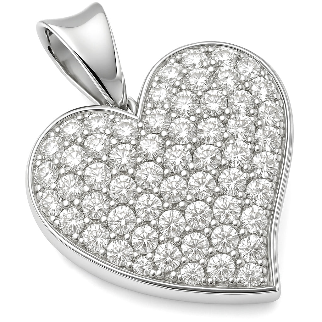 Ciondolo - 18 carati Oro bianco - 1.62ct. tw. Diamante (Naturale)