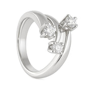 Anello - 18 carati Oro bianco - 0.36ct. tw. Diamante (Naturale)