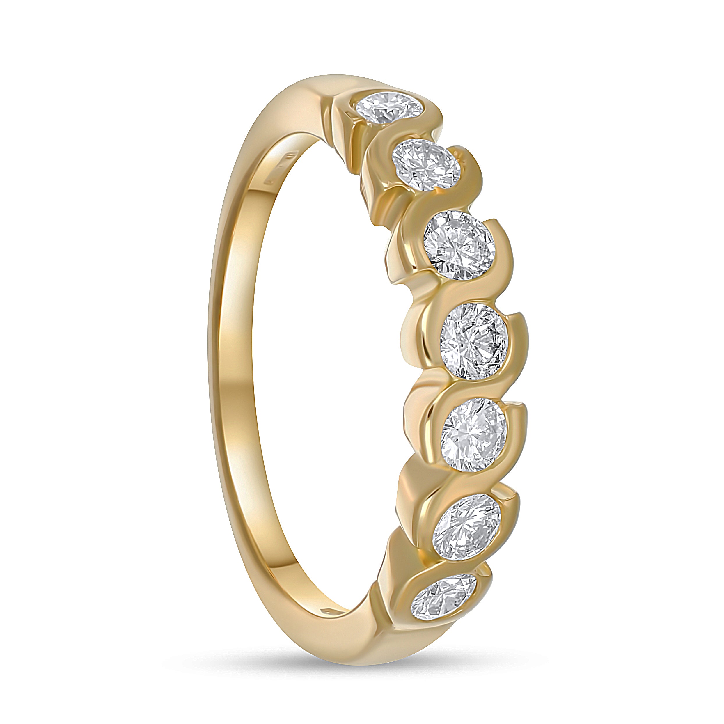 Anello - 18 carati Oro giallo - 0.98ct. tw. Diamante (Naturale)