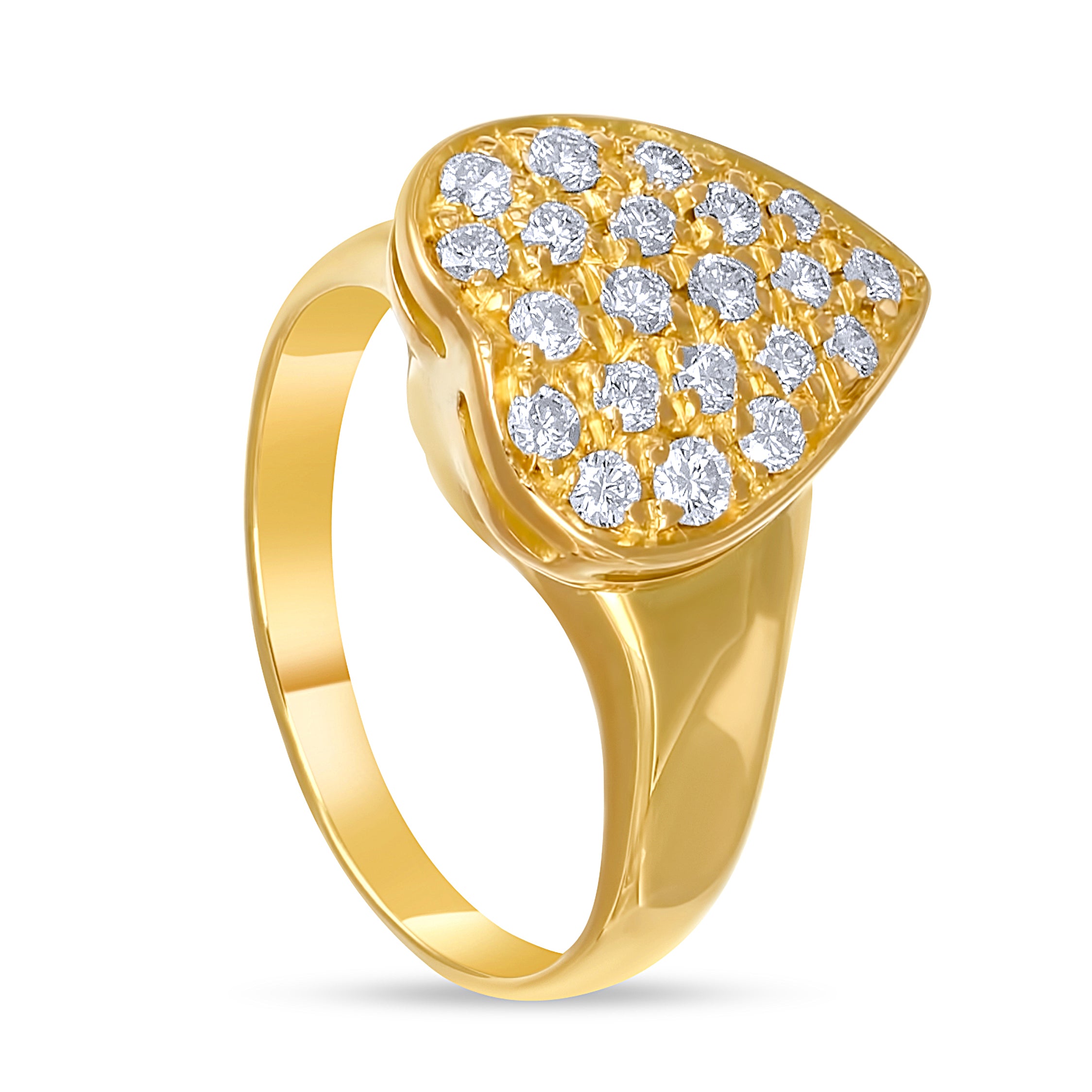 Anello - Oro giallo 18 kt. - 0,32 ct. tw. Diamante (Naturale)