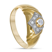 Anello - 18 carati Oro bianco, Oro giallo - 0.30ct. tw. Diamante (Naturale)