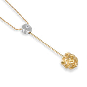 Collana con ciondolo - 18 carati Oro bianco - 0.02ct. tw. Diamante (Naturale)