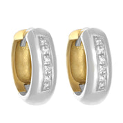 Orecchini - 18 carati Oro bianco, Oro giallo - 0.12ct. tw. Diamante (Naturale)