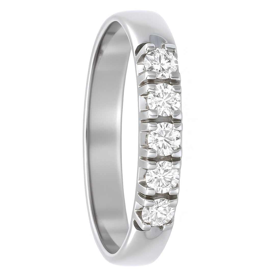 Anello - 18 carati Oro bianco - 0.20ct. tw. Diamante (Naturale)