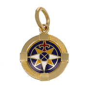 Ciondolo in Oro giallo 18 carati con superficie smaltata