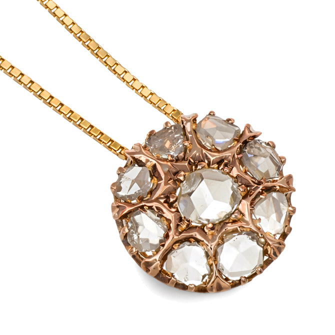 Collana con ciondolo - 18 carati Oro bianco - 1.05ct. tw. Diamante (Naturale)