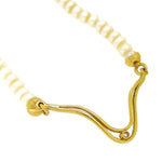 18 carati Oro Giallo - Collana con ciondolo Diamante - Perle 4.41 x 2.76 mm