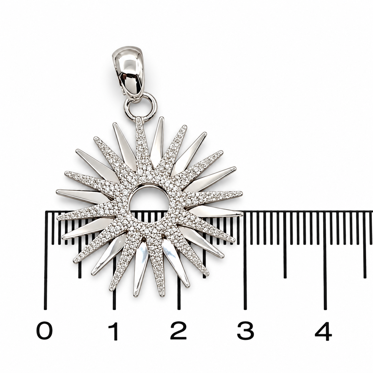 Ciondolo - 18 carati Oro bianco - Made in Italy - HandMade