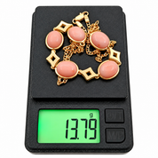 Collana - 18 carati Oro giallo Corallo - Made in Italy - Handmade