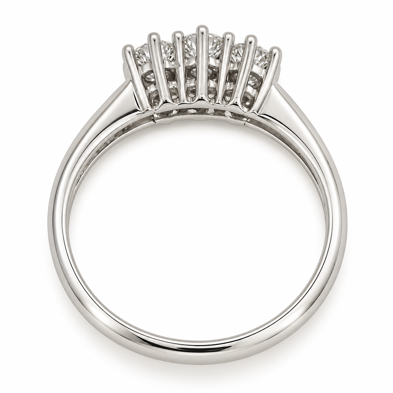 Anello - 18 carati Oro bianco - 0.51ct. tw. Diamante (Naturale) - Made in Italy - Handmade