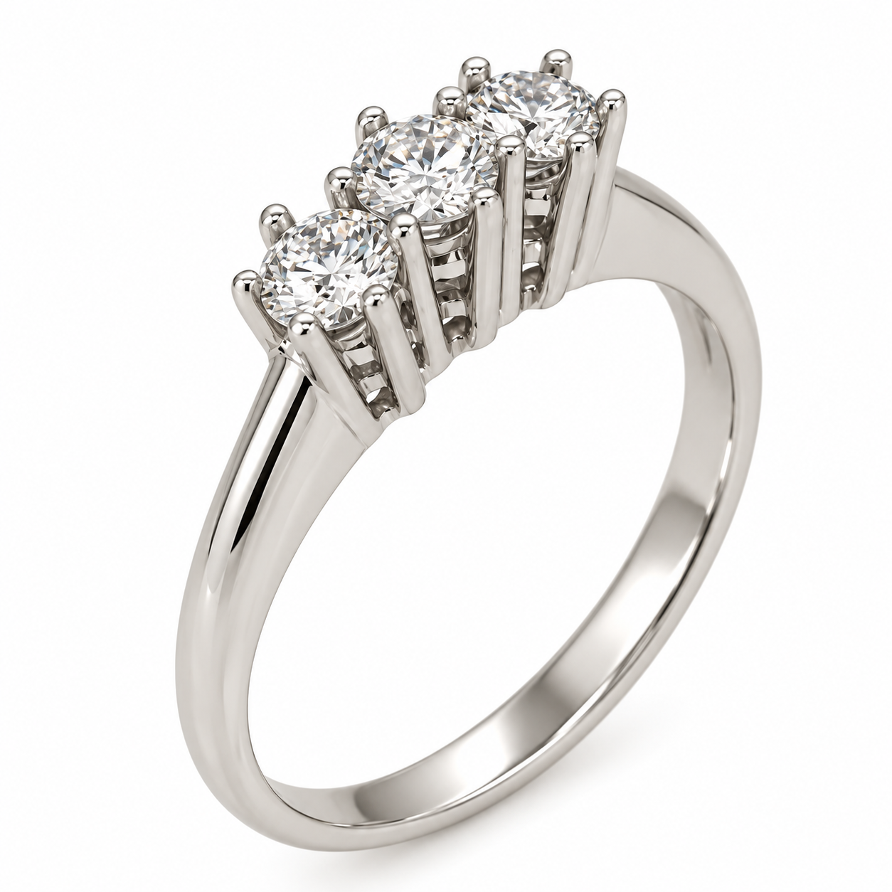 Anello - 18 carati Oro bianco - 0.51ct. tw. Diamante (Naturale) - Made in Italy - Handmade