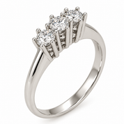 Anello - 18 carati Oro bianco - 0.51ct. tw. Diamante (Naturale) - Made in Italy - Handmade