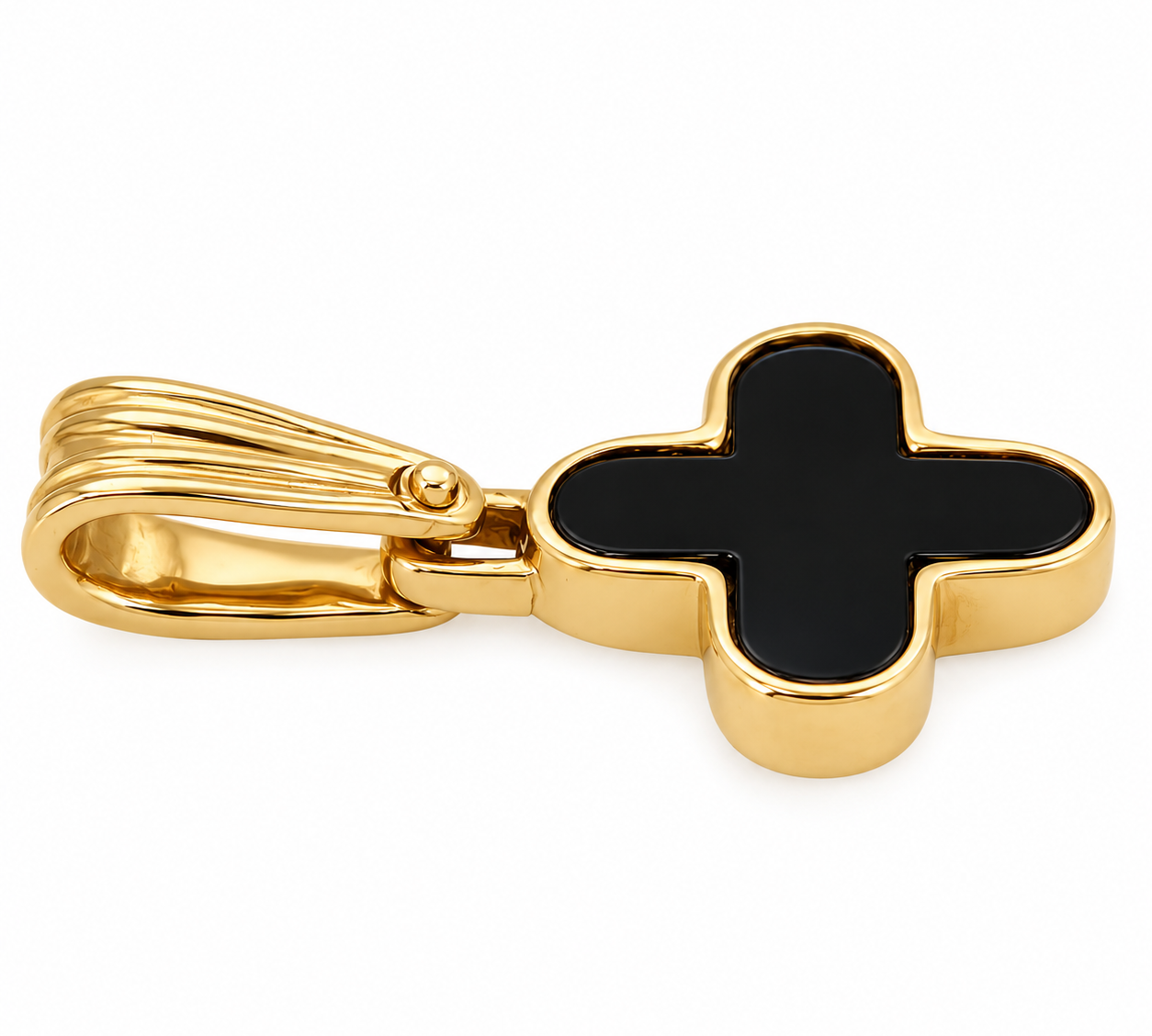 Ciondolo - 18 carati Oro giallo Onice - Made in Italy - Handmade