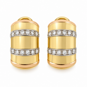 Orecchini - 18 carati Oro bianco, Oro giallo, Oro rosa - 0.60ct. tw. Diamante (Naturale) - Made in Italy-Handmade