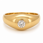 Anello - 18 carati Oro giallo - 0.40ct. tw. Diamante (Naturale) - Made in Italy - Handmade