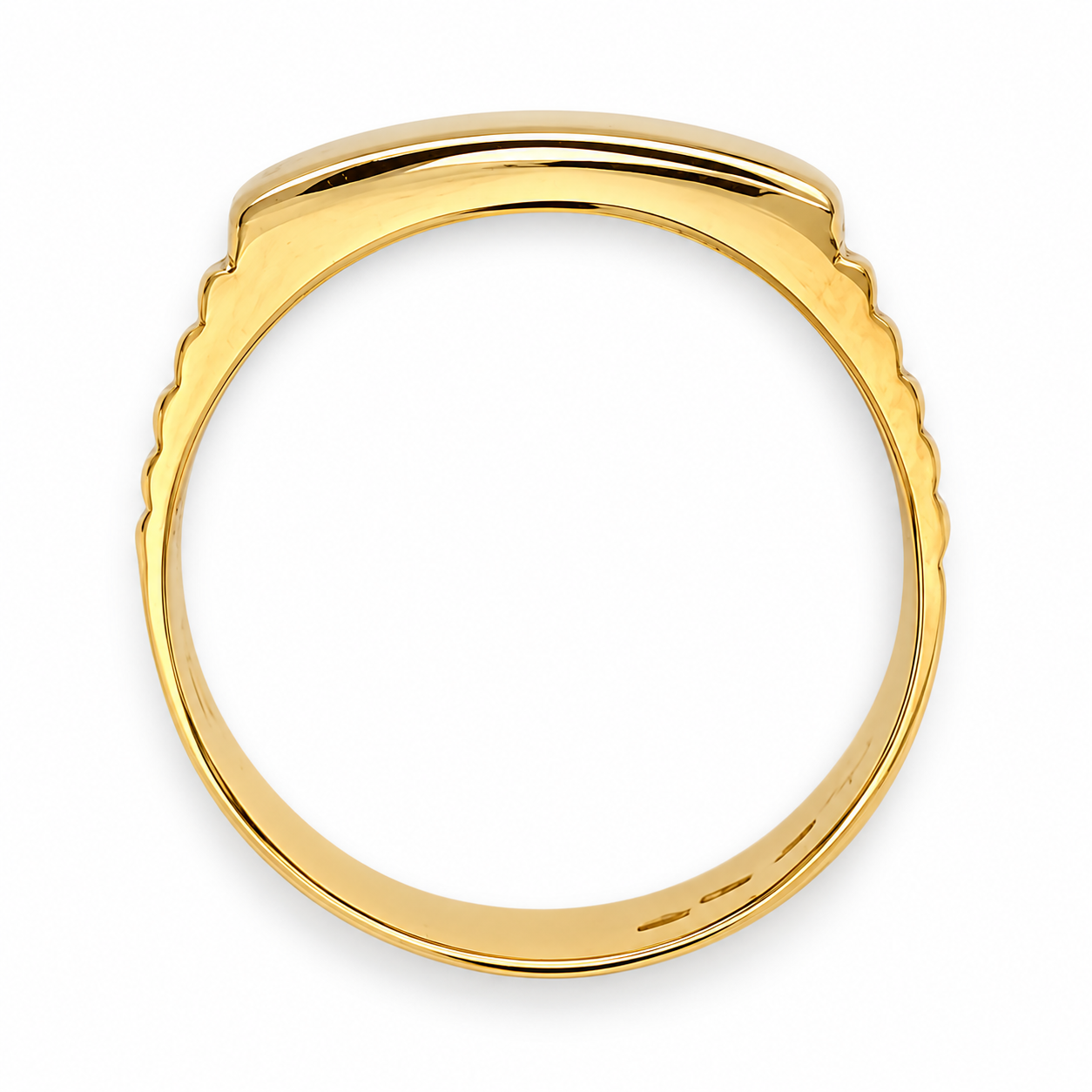 Anello - 18 carati Oro giallo, Oro bianco - 0.04ct. tw. Diamante (Naturale) - Made in Italy - Handmade