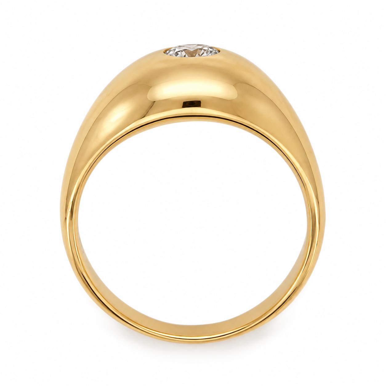 Anello - 18 carati Oro giallo - 0.40ct. tw. Diamante (Naturale) - Made in Italy - Handmade