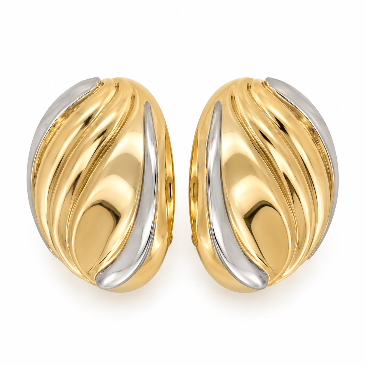 Orecchini - 18 carati Oro giallo, Oro bianco - Made in Italy - Handmade