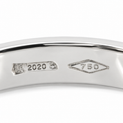 Anello - 18 carati Oro bianco - 0.05ct. tw. Diamante (Naturale) - Made in Italy - Handmade