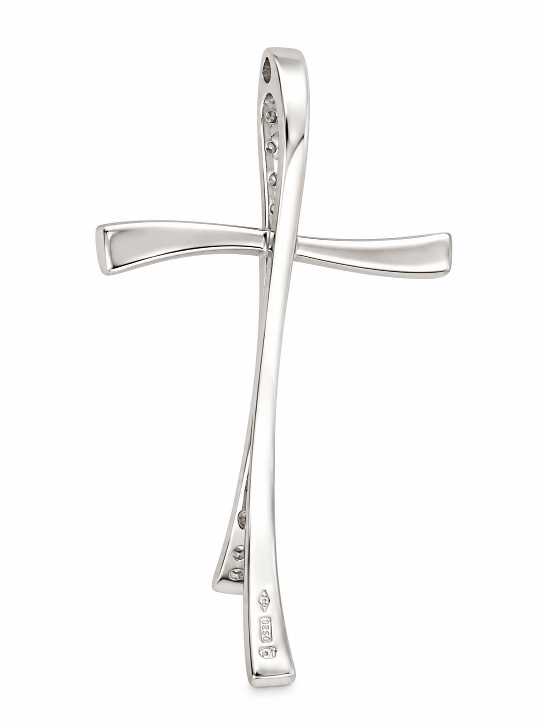 Ciondolo - 18 carati Oro bianco - 0.25ct. tw. Diamante (Naturale) - Made in Italy - HandMade