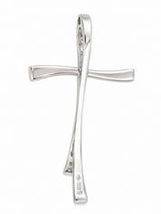Ciondolo - 18 carati Oro bianco - 0.25ct. tw. Diamante (Naturale) - Made in Italy - HandMade