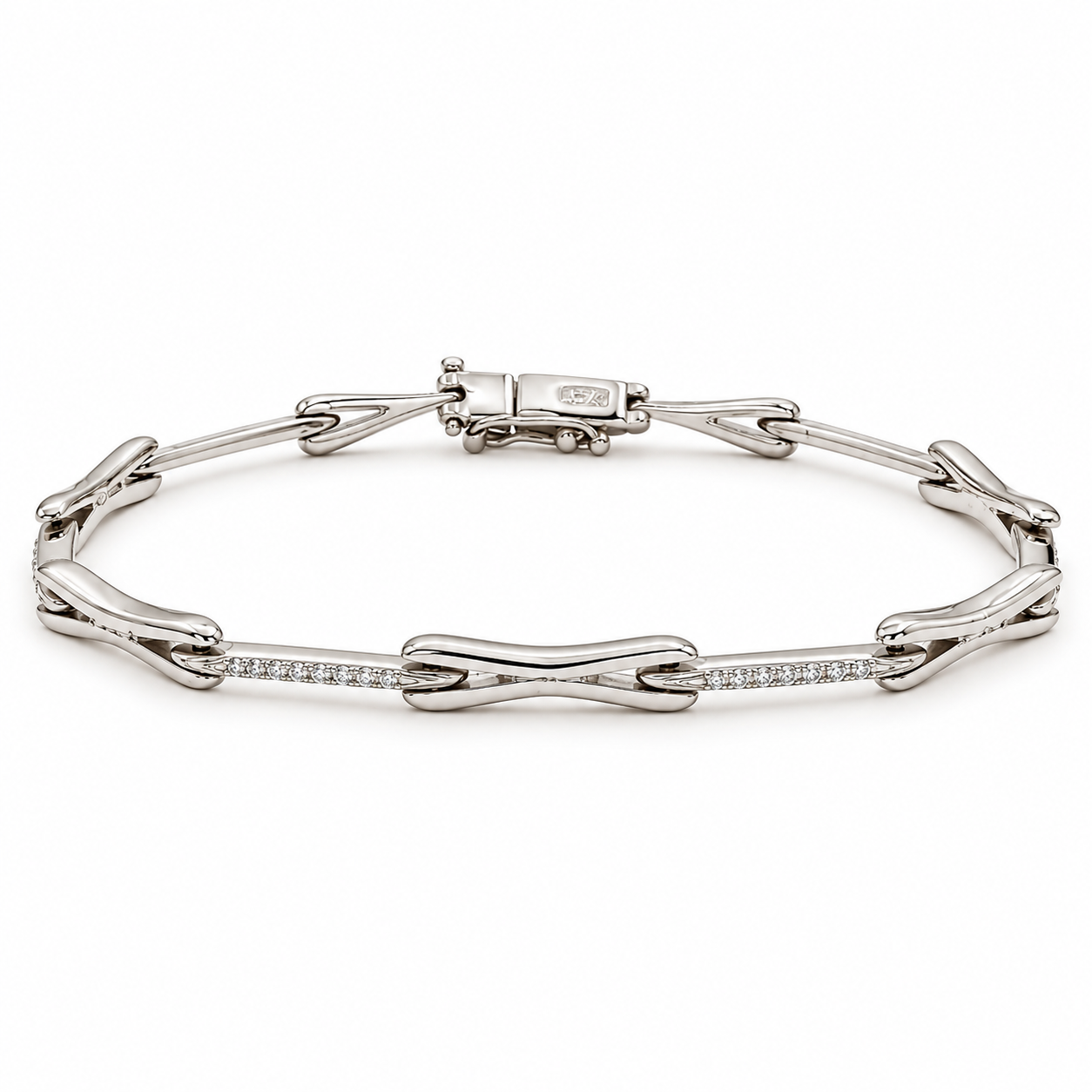 Bracciale - 18 carati Oro bianco - 0.30ct. tw. Diamante (Naturale) - Made in Italy - HandMade