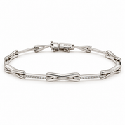 Bracciale - 18 carati Oro bianco - 0.30ct. tw. Diamante (Naturale) - Made in Italy - HandMade