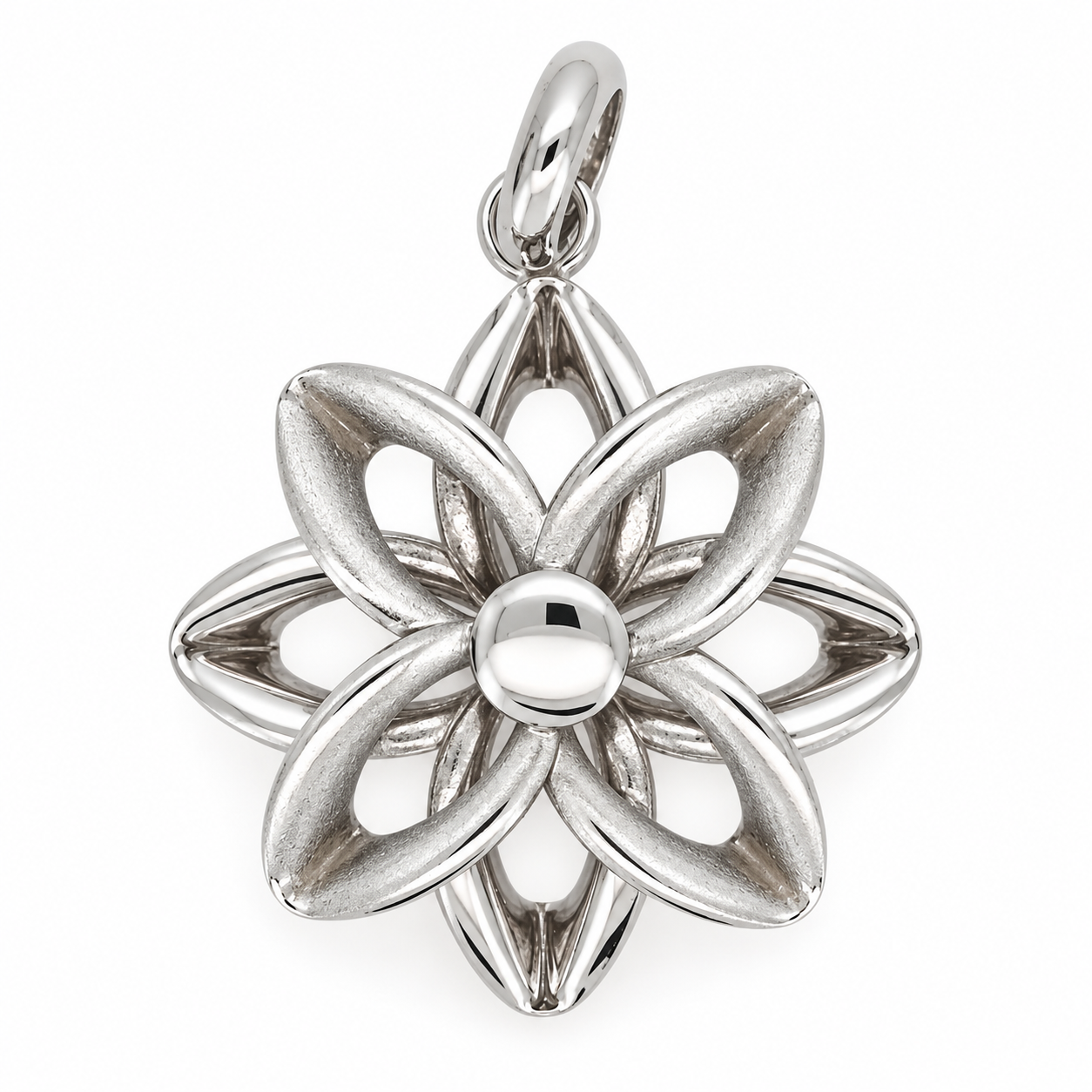 Ciondolo - 18 carati Oro bianco - Made in Italy - HandMade