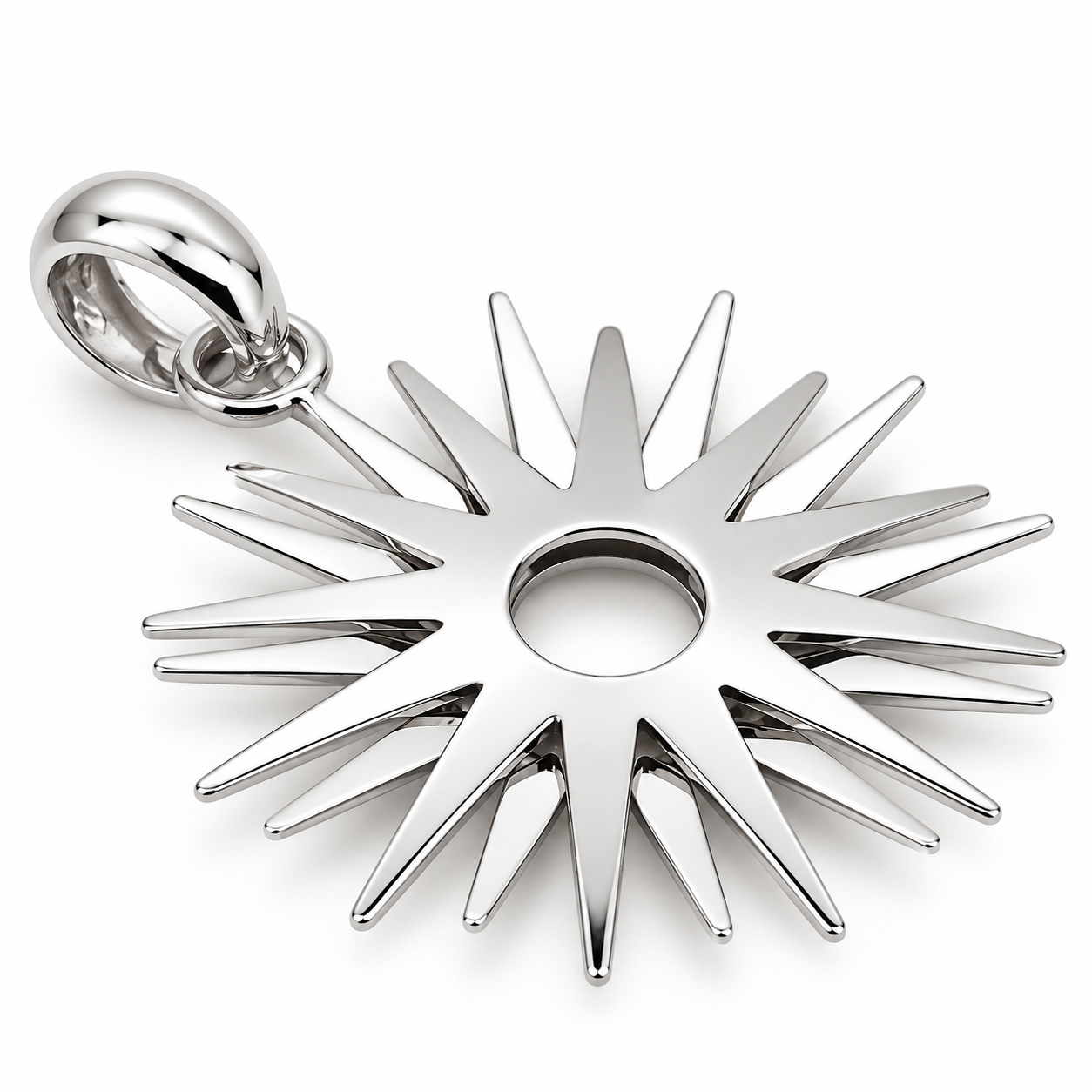 Ciondolo - 18 carati Oro bianco - Made in Italy - HandMade