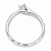 Anello - 18 carati Oro bianco - 0.09ct. tw. Diamante (Naturale) - Made in Italy - Handmade
